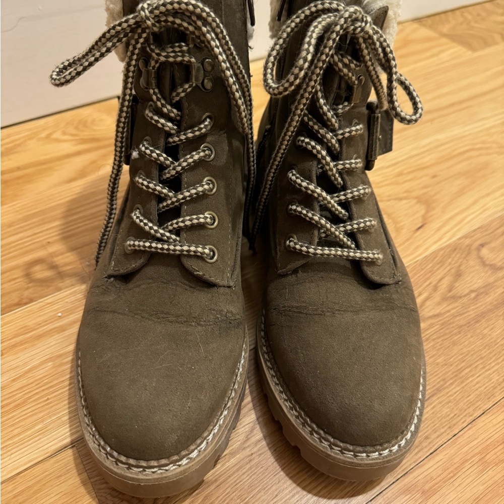Brown Lace-Up Women's Boots